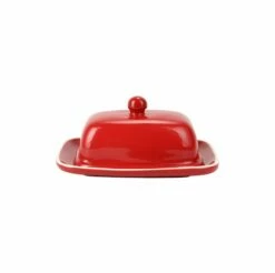 Outlet ๐คฉ Viva by VIETRI Chroma Red Butter Dish ๐