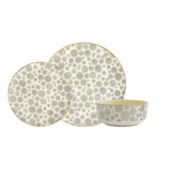 Deals ❤️ Viva by VIETRI Earth Bubble 3-Piece Place Setting 💯