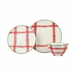Coupon ⭐ Viva by VIETRI Mistletoe Plaid 3-Piece Place Setting ⭐