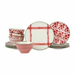 Discount ✨ Viva by VIETRI Mistletoe Assorted 12-Piece Place Setting ⌛