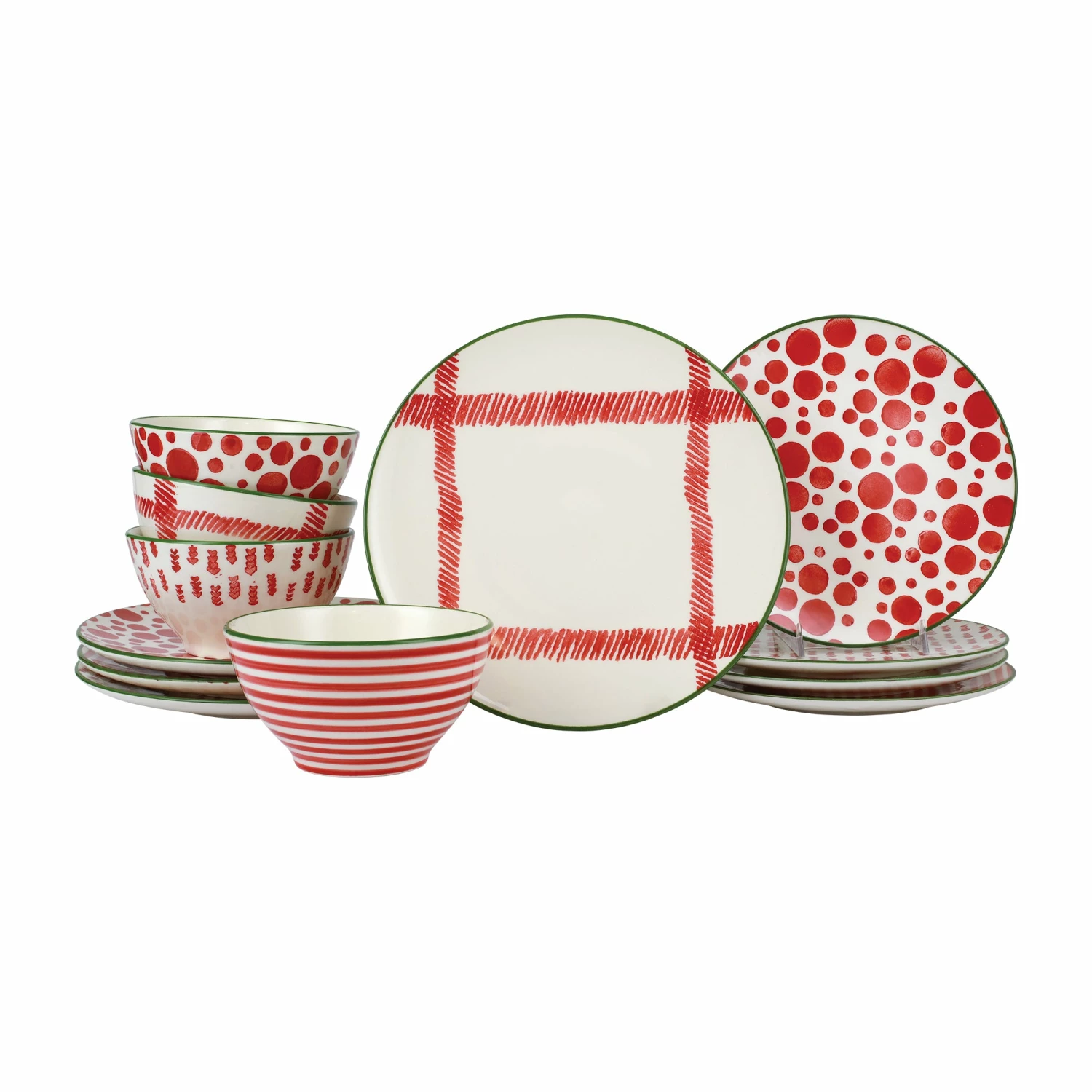 Discount ✨ Viva by VIETRI Mistletoe Assorted 12-Piece Place Setting ⌛ 1 Discount ✨ Viva by VIETRI Mistletoe Assorted 12-Piece Place Setting ⌛