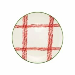 Coupon ๐ Viva by VIETRI Mistletoe Plaid Salad Plate ๐