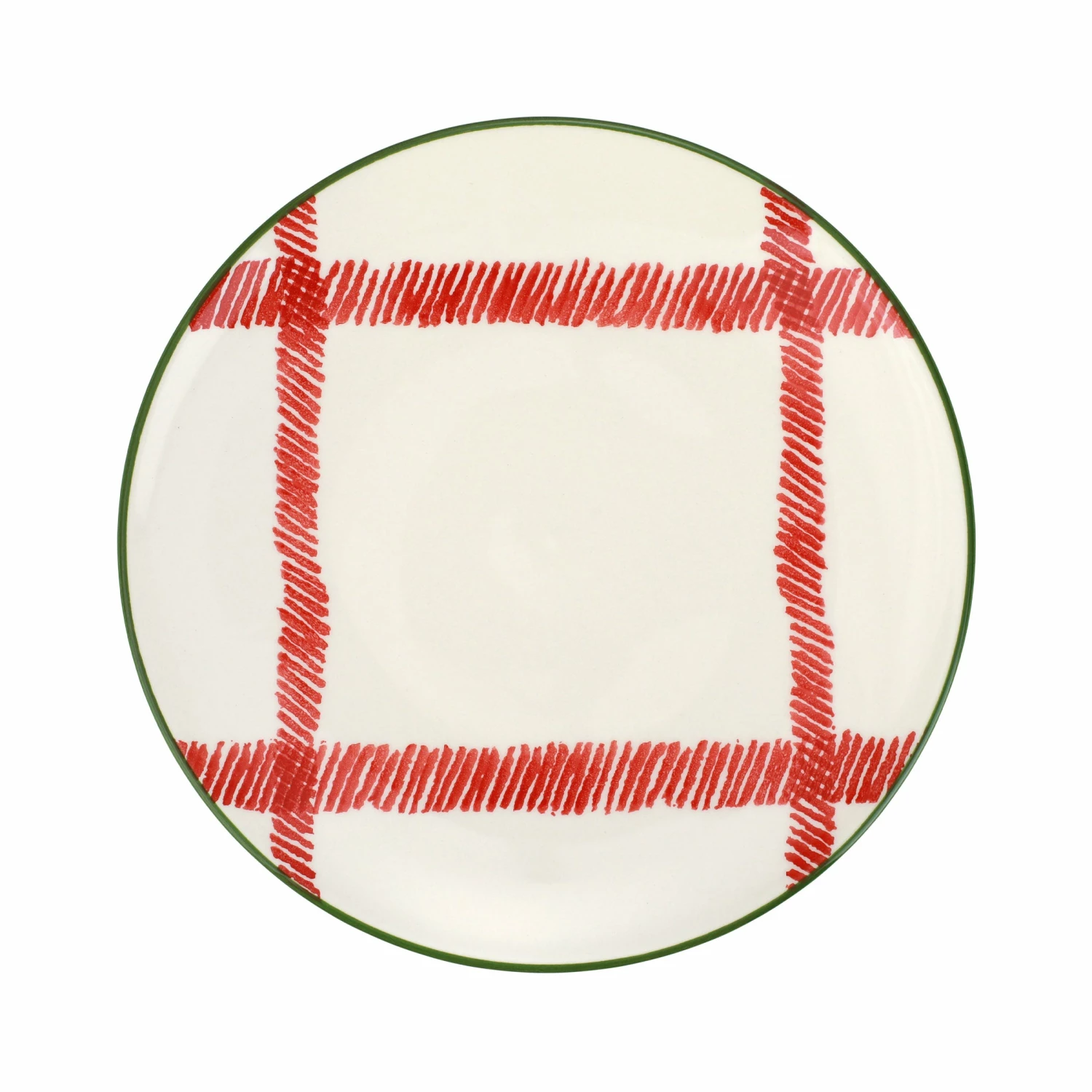 Outlet 🥰 Viva by VIETRI Mistletoe Plaid Dinner Plate 🔥 1 Outlet 🥰 Viva by VIETRI Mistletoe Plaid Dinner Plate 🔥