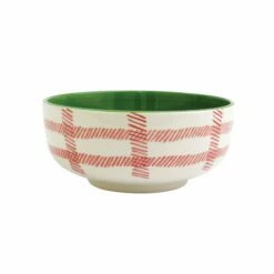 Cheap 😉 Viva by VIETRI Mistletoe Plaid Large Footed Serving Bowl 🎁