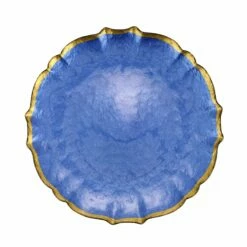 Best deal ⌛ viva by VIETRI Baroque Glass Cobalt Dinner Plate 🎉