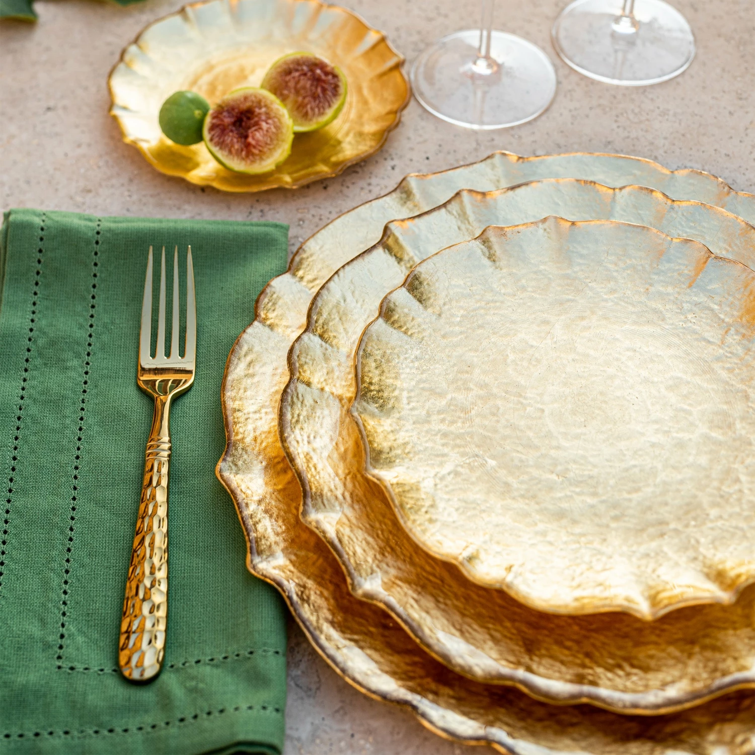 Outlet ๐ viva by VIETRI Baroque Glass Gold Dinner Plate ๐งจ 2 Outlet ๐ viva by VIETRI Baroque Glass Gold Dinner Plate ๐งจ - Image 2