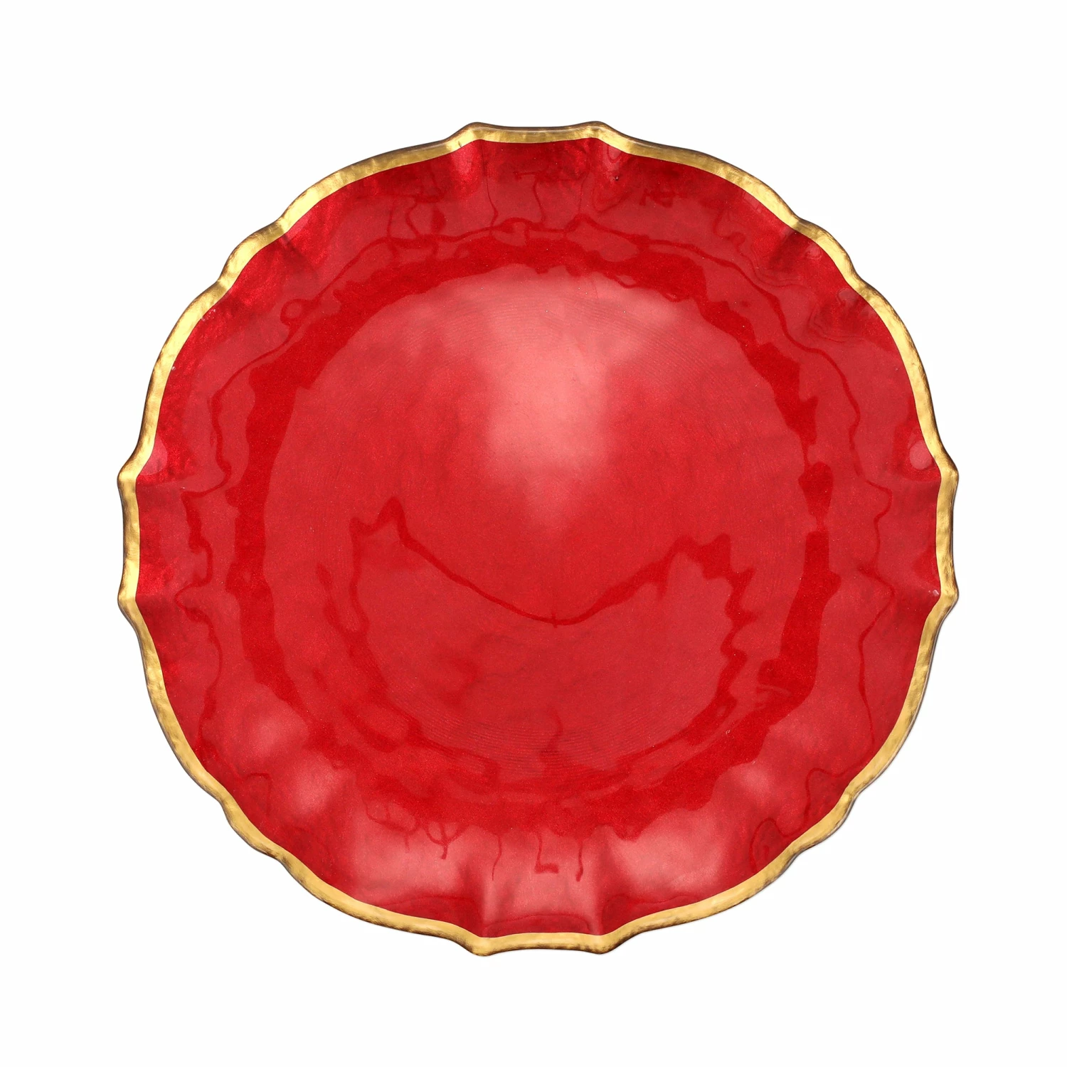 Budget ๐ฏ viva by VIETRI Baroque Glass Red Dinner Plate ๐ 1 Budget ๐ฏ viva by VIETRI Baroque Glass Red Dinner Plate ๐