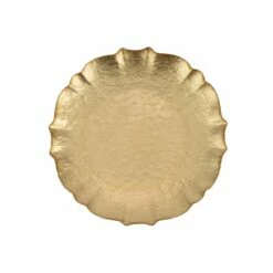Outlet 🎁 viva by VIETRI Baroque Glass Gold Salad Plate 🎁