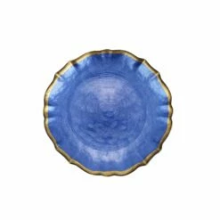 Coupon 🎉 viva by VIETRI Baroque Glass Cobalt Cocktail Plate 🔔