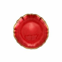 Top 10 ⌛ viva by VIETRI Baroque Glass Red Cocktail Plate 🌟