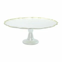 Best Sale ⭐ Viva by VIETRI Baroque Glass Cake Stand 🥰 -Tabletop Elegant shop VPAS 5272W 2100 web1
