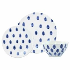 Deals 🧨 Viva by VIETRI Santorini 3-Piece Place Setting ✨ -Tabletop Elegant shop VSAN 003000BS 2100 web1
