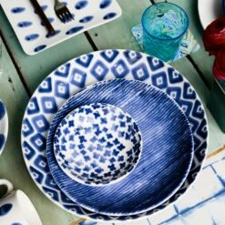 Best Sale 👏 Viva by VIETRI Santorini Stripe Pasta Bowl ✨ -Tabletop Elegant shop VSAN 003004D LSALT 5