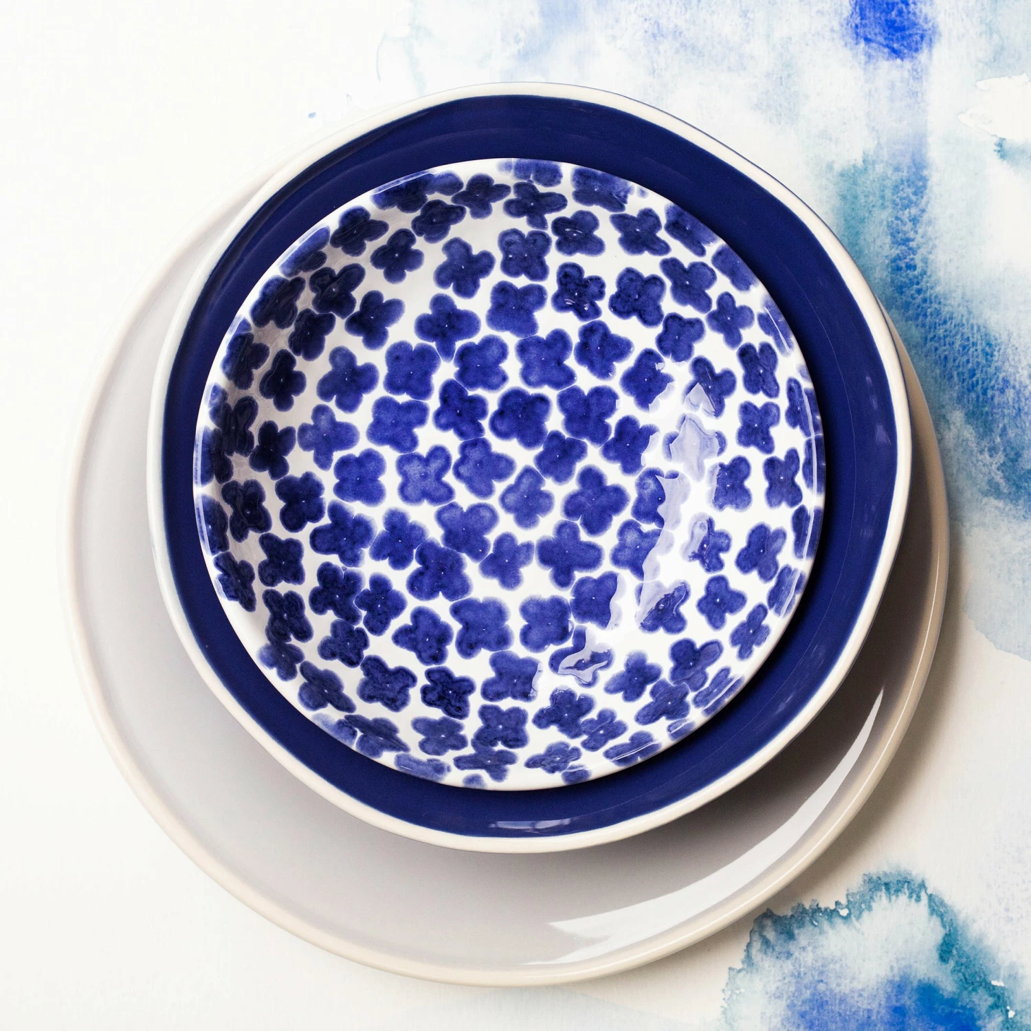 Cheapest ๐ Viva by VIETRI Santorini Flower Cocktail Plate โญ 2 Cheapest ๐ Viva by VIETRI Santorini Flower Cocktail Plate โญ - Image 2