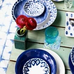 Coupon 💯 Viva by VIETRI Santorini Diamond Medium Serving Bowl 🤩 -Tabletop Elegant shop VSAN 003031 LSALT 7