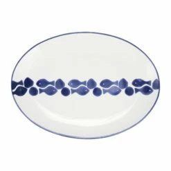 Outlet 👏 Viva by VIETRI Santorini Fish Large Oval Platter 😍