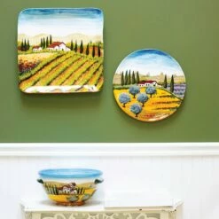 Brand new 👍 VIETRI Wall Plates Tuscany Medium Handled Bowl 🧨 -Tabletop Elegant shop WAL 7829 LSALT 2