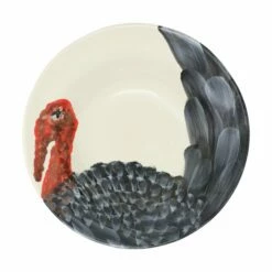 Brand new 🎁 VIETRI Wildlife Turkey Medium Serving Bowl 🔔