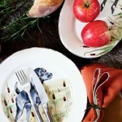 Promo 🥰 VIETRI Wildlife Black Hunting 🦮 Dog Dinner Plate 🥰 -Tabletop Elegant shop WDL 7800BL LSALT 5