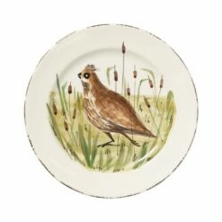 New 👏 VIETRI Wildlife Quail Dinner Plate ⌛