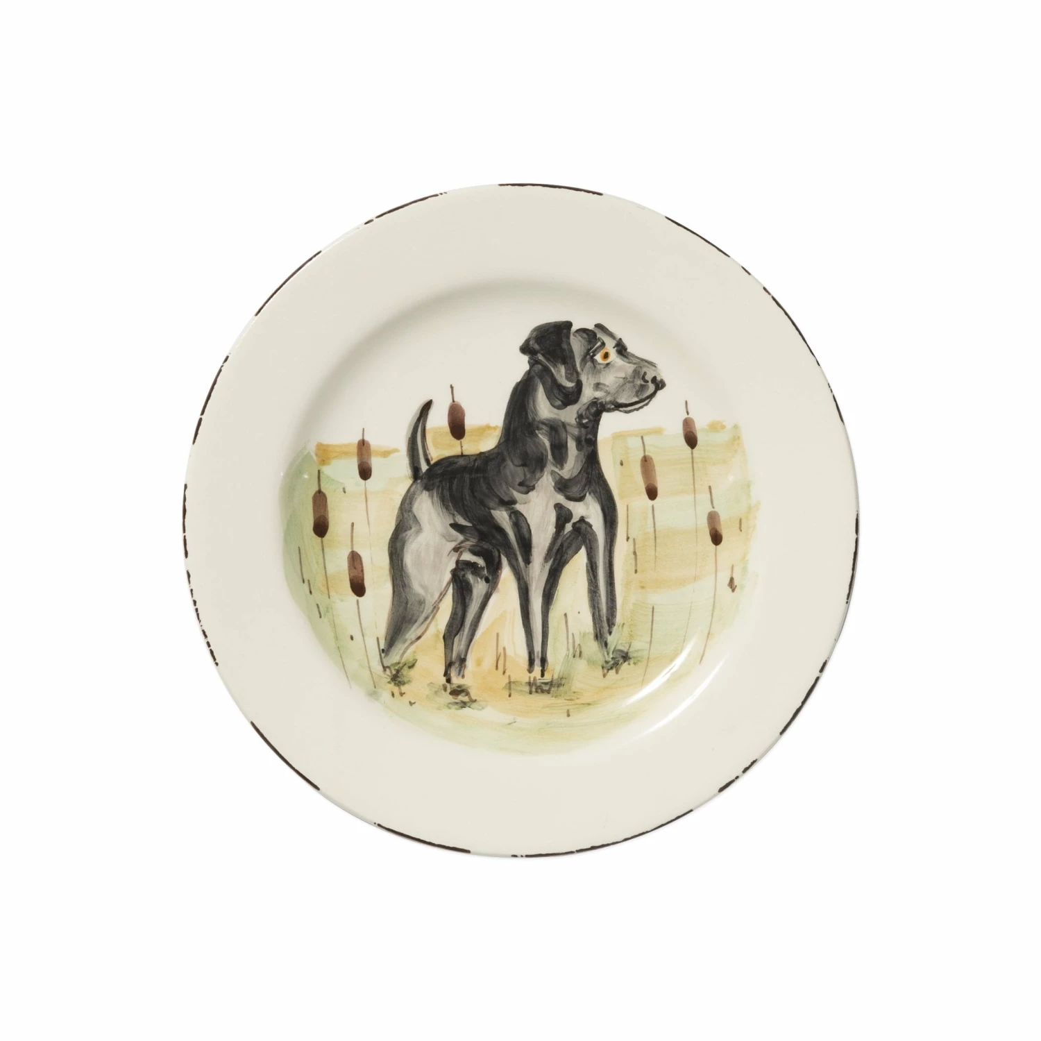 Best Sale ๐ VIETRI Wildlife Black Hunting ๐ Dog Salad Plate ๐ 1 Best Sale ๐ VIETRI Wildlife Black Hunting ๐ Dog Salad Plate ๐