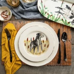 Best Sale ๐ VIETRI Wildlife Black Hunting ๐ Dog Salad Plate ๐ 5 Best Sale ๐ VIETRI Wildlife Black Hunting ๐ Dog Salad Plate ๐ -Tabletop Elegant shop WDL 7801BL 3
