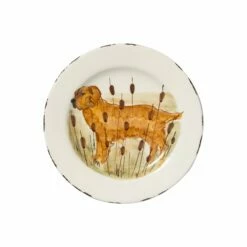 Budget 😀 VIETRI Wildlife Hunting 🐶 Dog Salad Plate 🔔
