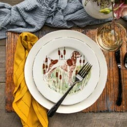 Best Sale 👍 VIETRI Wildlife Spaniel Salad Plate ✨ -Tabletop Elegant shop WDL 7801S 3