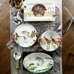 Best Pirce 🎉 VIETRI Wildlife Quail Handled Scallop Bowl 😀 -Tabletop Elegant shop WDL 78052 LSALT 3