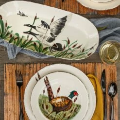 Best reviews of 🎁 VIETRI Wildlife Geese Small Oval Platter 👍 -Tabletop Elegant shop WDL 7877 6